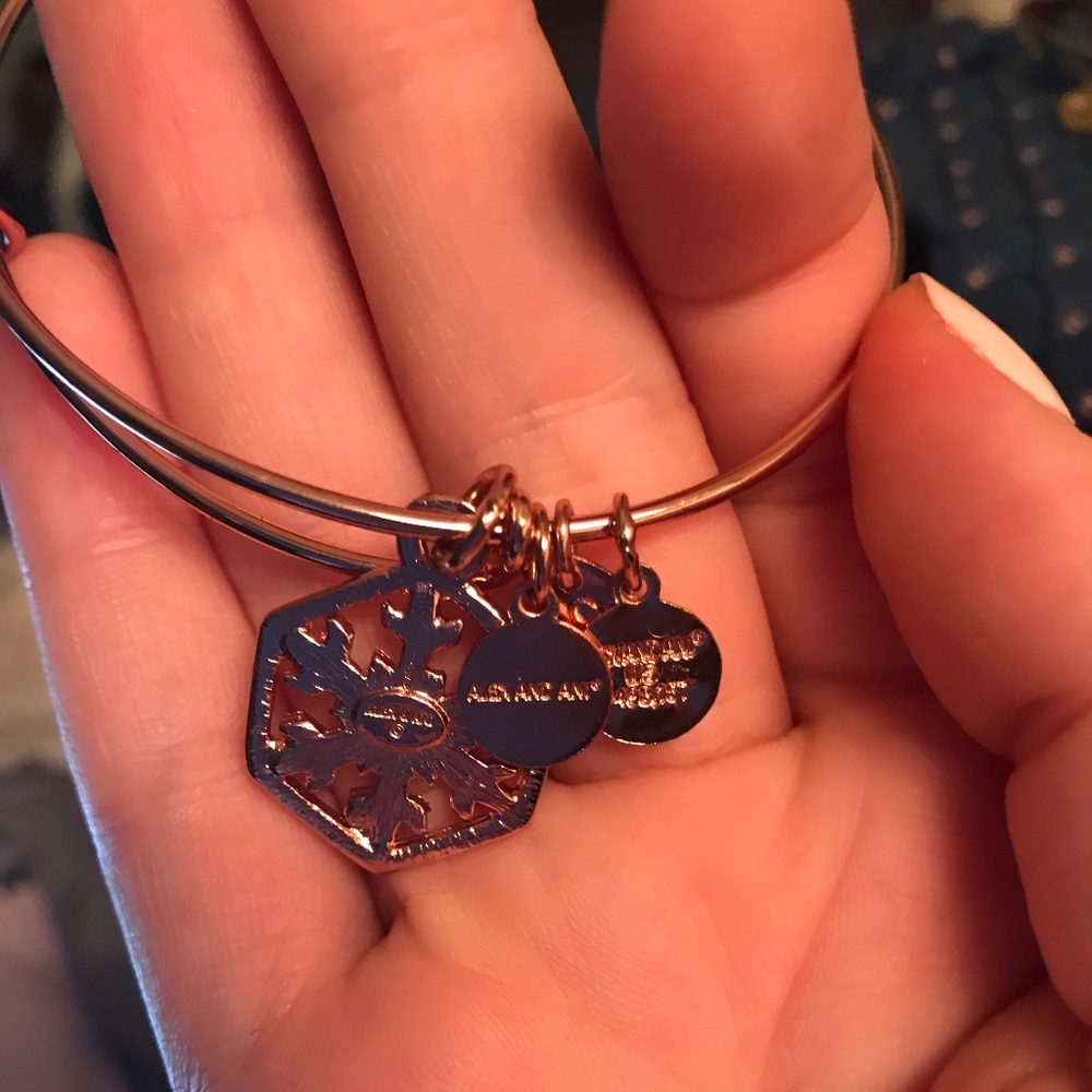 rose gold alex and ani snowflake